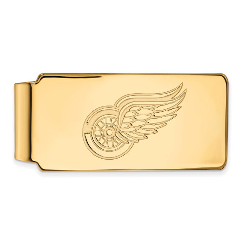 14k Yellow Gold NHL LogoArt Detroit Red Wings Money Clip