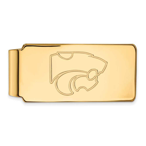 Image of 14k Yellow Gold LogoArt Kansas State University Wildcat Money Clip