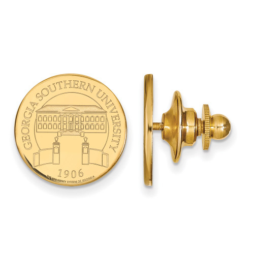 14k Yellow Gold LogoArt Georgia Southern University Crest Lapel Pin