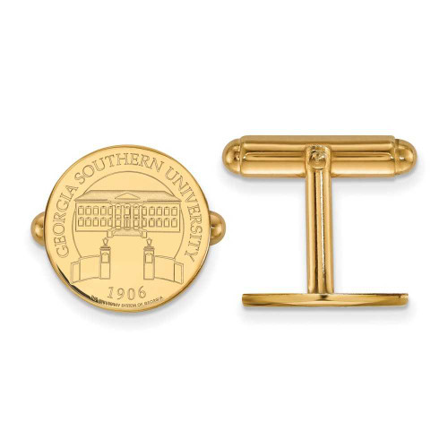 Image of 14k Yellow Gold LogoArt Georgia Southern University Crest Cuff Links
