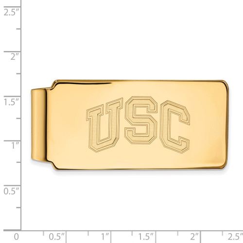 10k Yellow Gold University of Southern California U-S-C Money Clip by LogoArt