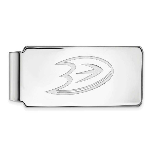 Image of 10k White Gold NHL LogoArt Anaheim Ducks Money Clip