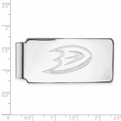 Image of 14k White Gold NHL LogoArt Anaheim Ducks Money Clip