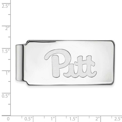 Image of 14k White Gold LogoArt University of Pittsburgh Money Clip