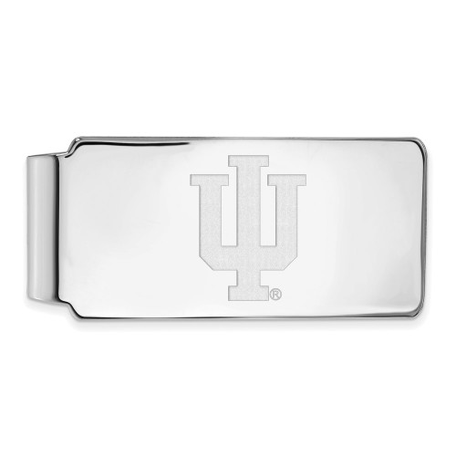 14k White Gold LogoArt Indiana University I-U Money Clip