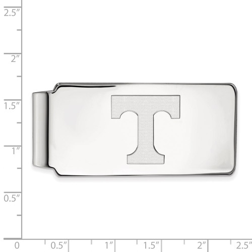 10k White Gold LogoArt University of Tennessee Letter T Money Clip