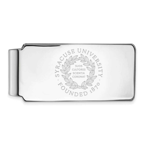 Image of 14k White Gold LogoArt Syracuse University Crest Money Clip