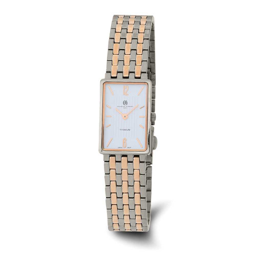 Image of Charles Hubert Ladies Two-Tone Titanium White Dial Watch XWA6584