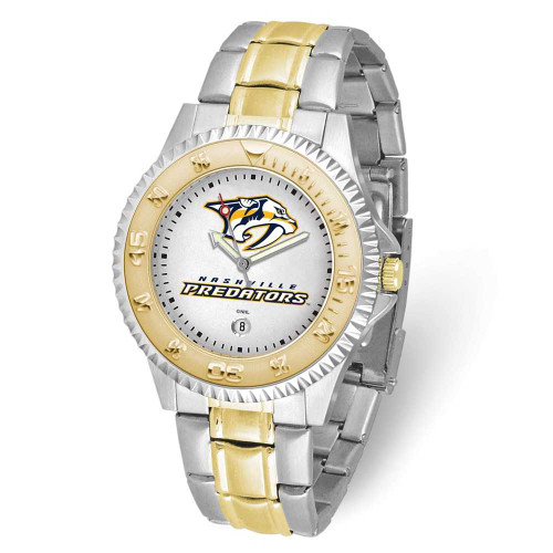 Image of Gametime NHL Nashville Predators Competitor Two-tone Stainless Steel Quartz Watch with Date
