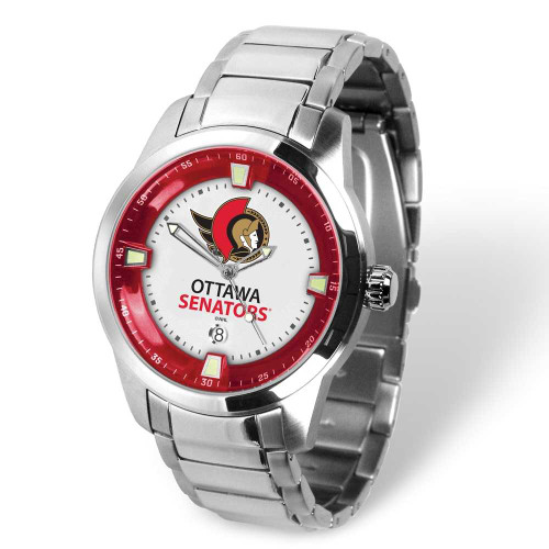 Image of Gametime NHL Ottawa Senators Titan Stainless Steel Quartz Watch with Date
