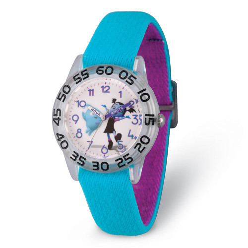 Disney Kids Vampirina & Demi Blue Strap Acrylic Time Teacher Watch