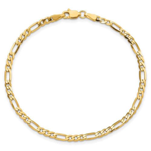 Image of 10k Yellow Gold 3mm Flat Figaro Chain 10FG080-9