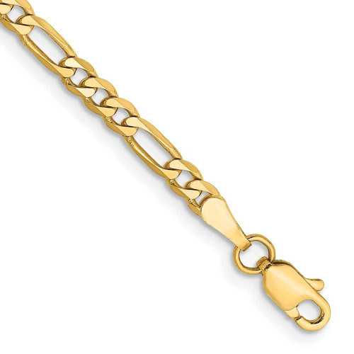 Image of 14K Yellow Gold 3mm Flat Figaro Chain