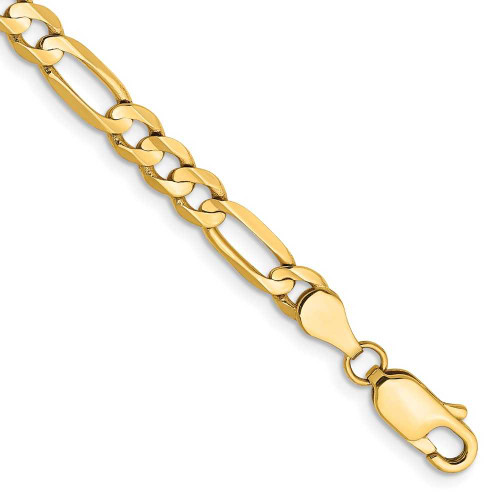 Image of 14K Yellow Gold 4.5mm Concave Open Figaro Chain