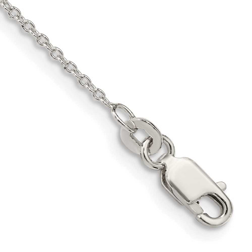 Image of Sterling Silver 1.25mm Cable Chain Anklet QCL035-9