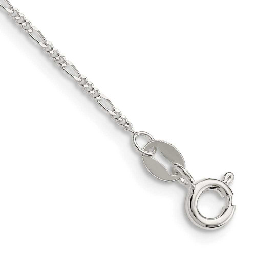Image of Sterling Silver 1.2mm Figaro Chain Anklet QFG035-10 Image of Sterling Silver 1.2mm Figaro Chain Anklet QFG035-10