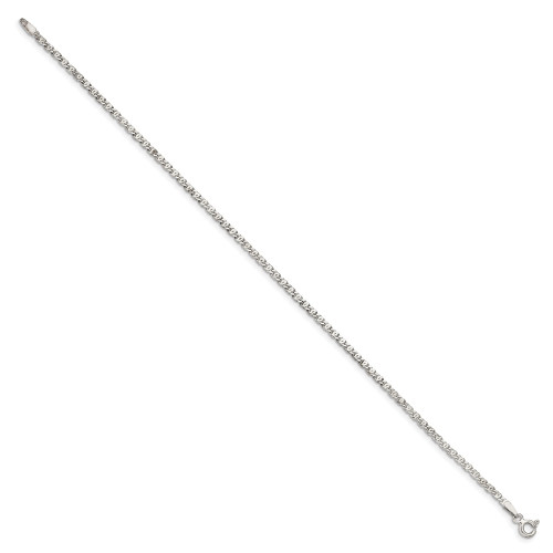 Image of Sterling Silver 2mm Fancy Anchor Pendant Chain Anklet QPE17-10