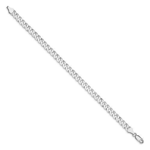 Image of Sterling Silver Rhodium-plated 6mm Beveled Curb Chain QFB150R-9
