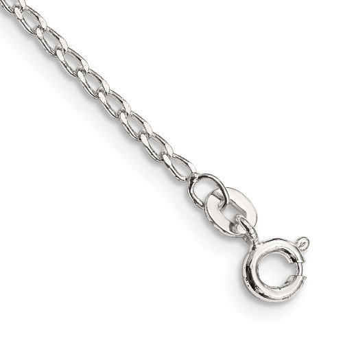 Image of Sterling Silver 1.5mm Open Elongated Link Chain Anklet QLL050-9