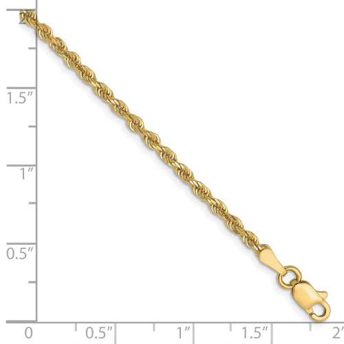 10k Yellow Gold 2.5mm Diamond-Cut Rope Chain 8003-9