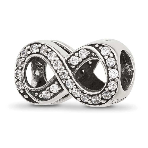 Image of Sterling Silver Reflections CZ Infinity Bead