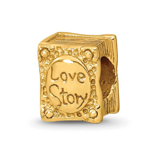 Image of Sterling Silver Gold-plated Reflections Love Story Book Bead