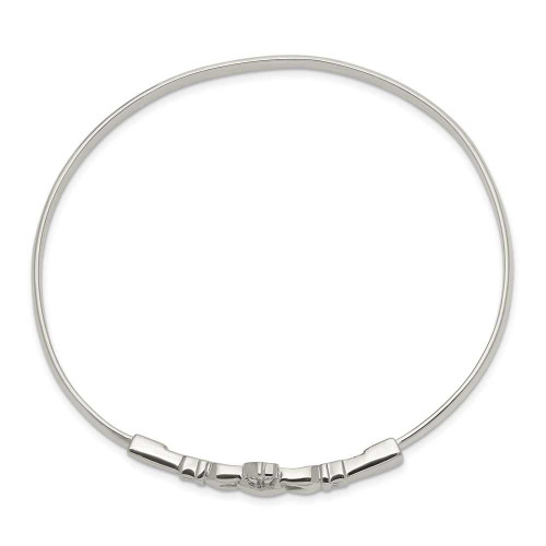 Image of Sterling Silver Claddagh Bangle Bracelet