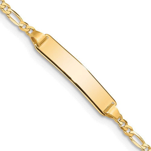 Image of 14K Yellow Gold Figaro ID Bracelet FIG060ID-7