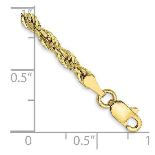 Image of 10k Yellow Gold 3mm Hollow Rope Chain 10BC133-8 Image of 10k Yellow Gold 3mm Hollow Rope Chain 10BC133-8