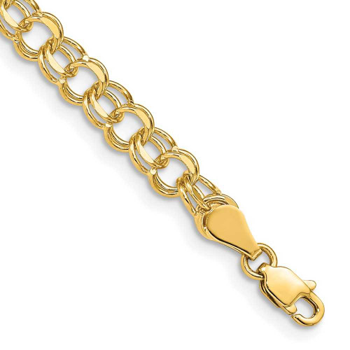 Image of 14K Yellow Gold Double Link Charm Bracelet DO502-8