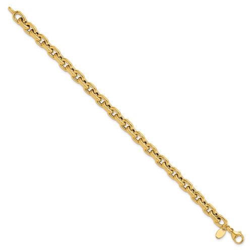 14K Yellow Gold Cable Link Bracelet