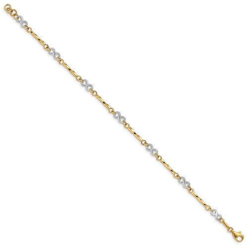 Image of 10k Two-tone Gold Fancy Link Bracelet
