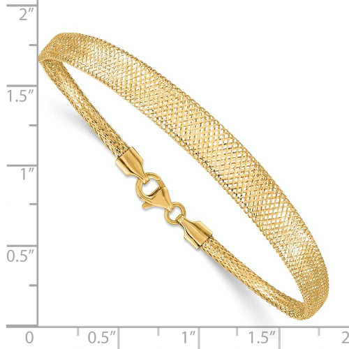 Image of 10k Yellow Gold Stretch Mesh Graduated Bracelet