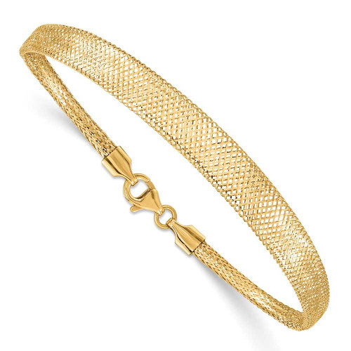 Image of 10k Yellow Gold Stretch Mesh Graduated Bracelet