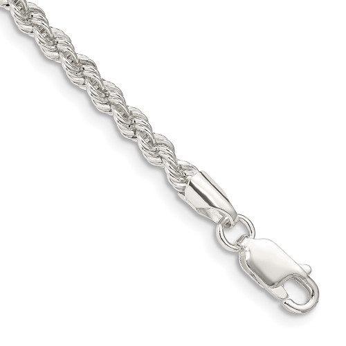 Sterling Silver 3mm Solid Rope Chain QDR060-8
