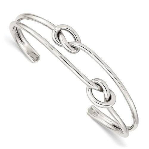 Sterling Silver Knot Bangle Bracelet QB1243