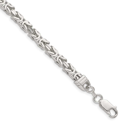 Image of Sterling Silver 4.25mm Byzantine Chain QBZ100-7