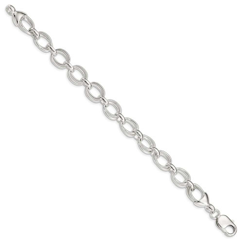 Image of Sterling Silver 8.5inch Fancy Link Bracelet QH174-8.5
