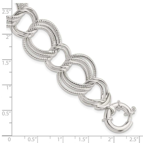 Image of Sterling Silver Polished Fancy Link Bracelet QG5807-8