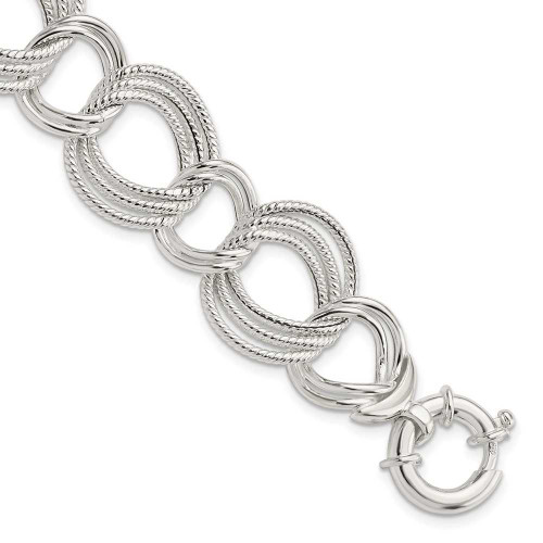 Image of Sterling Silver Polished Fancy Link Bracelet QG5807-8