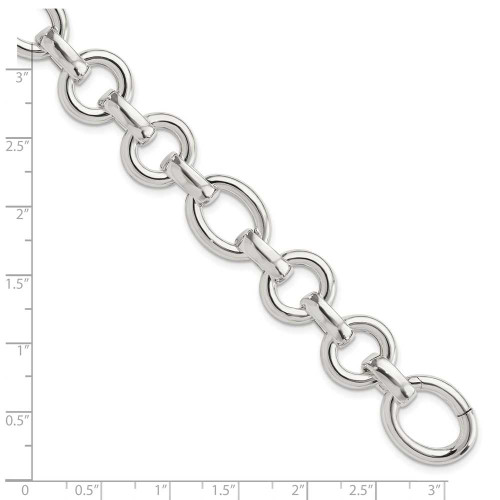 Image of Sterling Silver Polished Fancy Link Bracelet QG5826-8