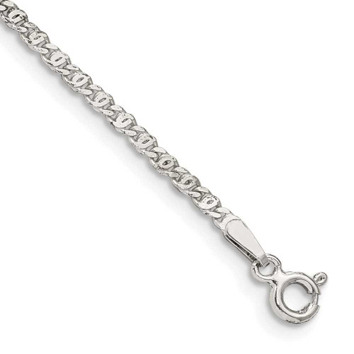 Image of Sterling Silver 2mm Fancy Anchor Pendant Chain QPE17-7