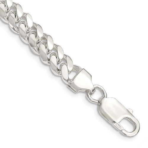 Image of Sterling Silver 7.25mm Polished Domed Curb Chain QDB200-8