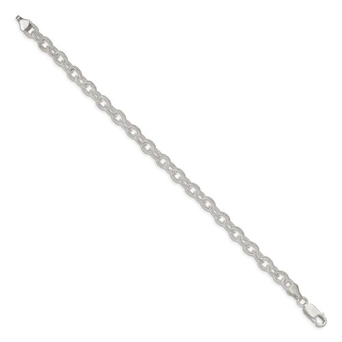 Image of Sterling Silver 6.25mm Fancy Patterned Rolo Chain QFC48-8