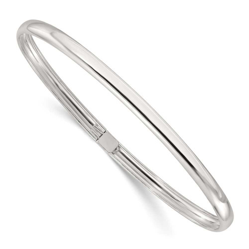 Image of Sterling Silver Polished Flexible Bangle Bracelet QB1492