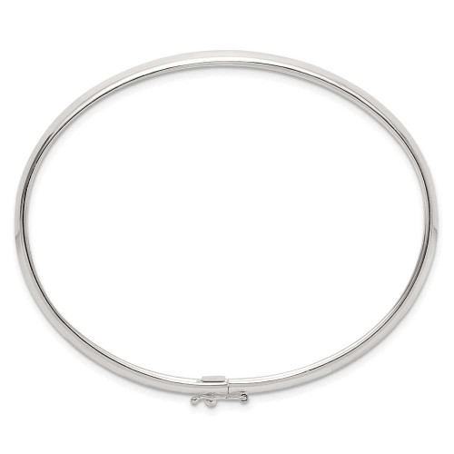Image of Sterling Silver Polished Flexible Bangle Bracelet QB1493