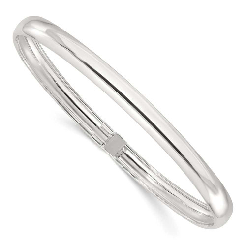 Image of Sterling Silver Polished Flexible Bangle Bracelet QB1493