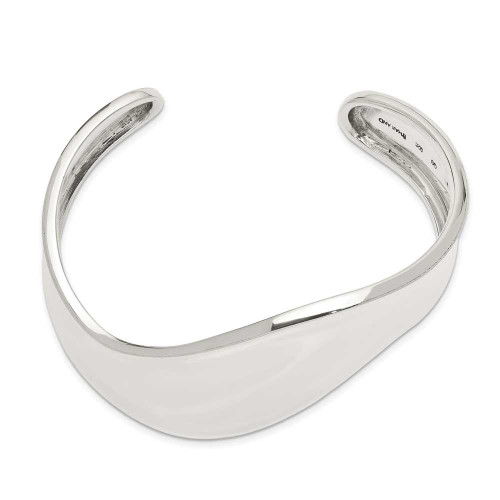 Image of Sterling Silver Wave Cuff Bracelet