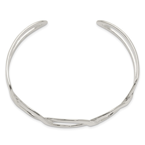 Sterling Silver Circle Design Cuff Bracelet