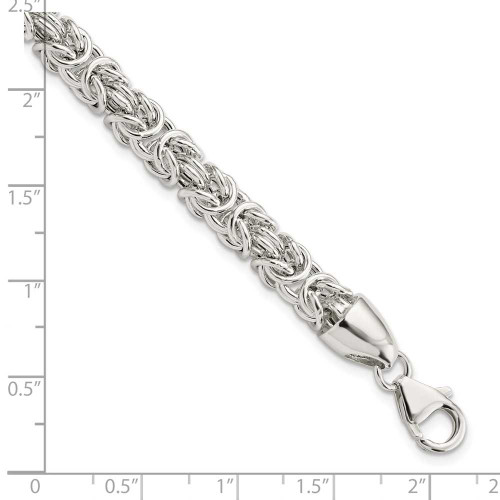 Image of Sterling Silver Polished Byzantine 8.5 inch Bracelet
